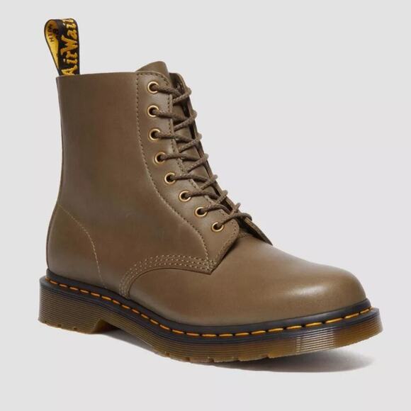 Dr. Martens Shoes - Dr. Martens Pascal Leather Lace Up Boot in Olive